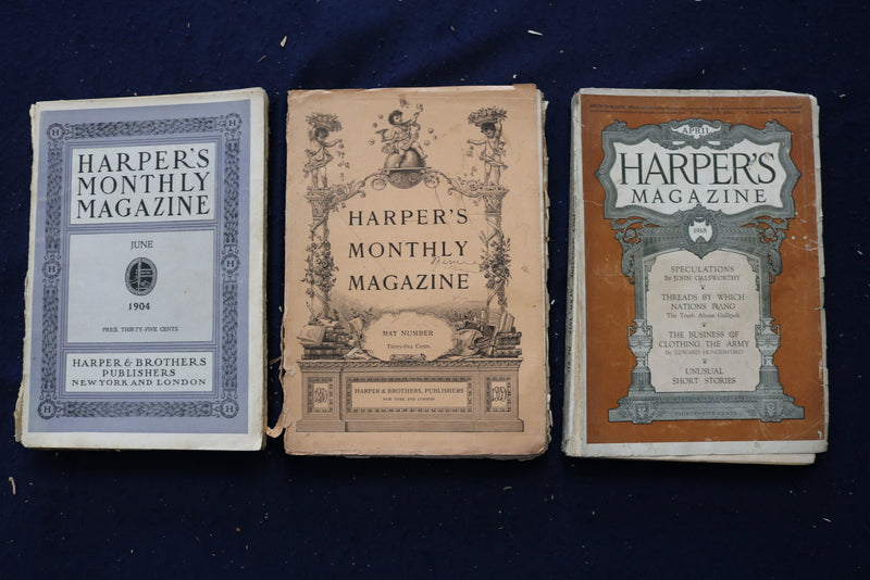 1894-1920 HARPER'S MONTHLY MAGAZINE - LOT OF 9 - O 3491