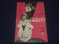 1957 GUILTY PRESS BOOK FRENCH FILM - BARBARA LAAGE & JOHN JUSTIN - J 1860