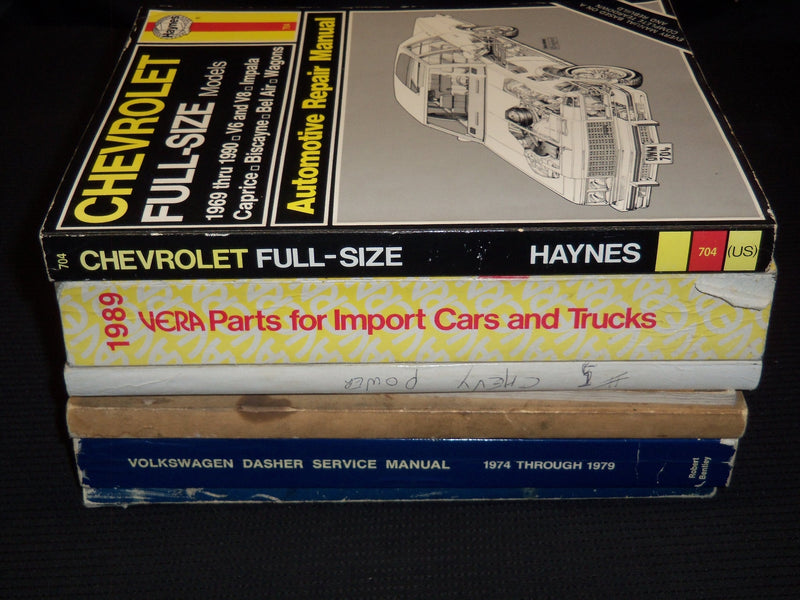 1956-1990 AUTOMOBILE SERVICE MANUALS LOT OF 7 - SOFTCOVER - KD 2015