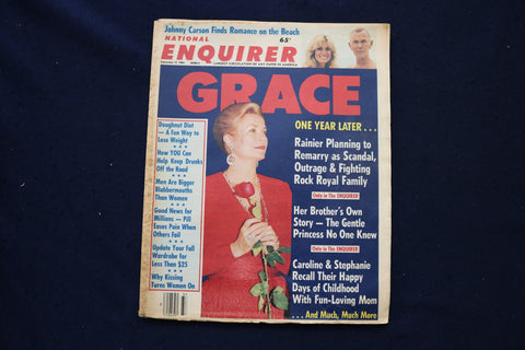 1983 SEPTEMBER 13 NATIONAL ENQUIRER MAGAZINE - PRINCESS GRACE COVER - E 18445
