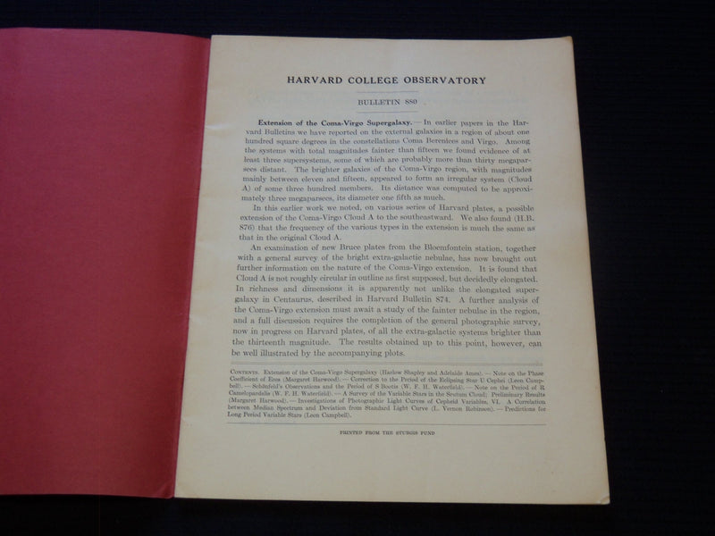 1930 DECEMBER 1 HARVARD COLLEGE OBSERVATORY BULLETIN NO. 880 - J 7299