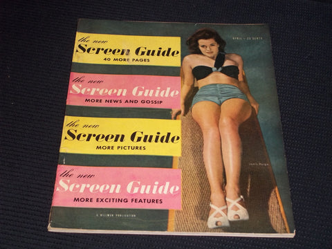 1947 APRIL SCREEN GUIDE MAGAZINE - JANIS PAIGE FRONT COVER - E 14816