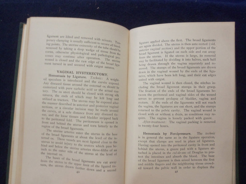 1906 A COMPEND OF OPERATIVE GYNECOLOGY HARDCOVER BOOK-WILLIAM BAINBRIDGE-KD 8487
