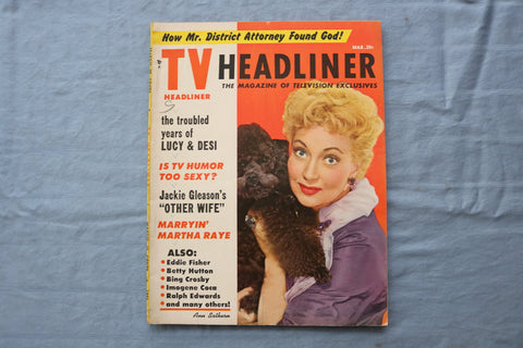 1955 MARCH TV HEADLINER MAGAZINE - ANN SOTHERN COVER - E 18716