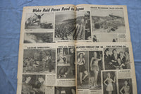 1943 NEW YORK DAILY NEWS CENTERFOLDS - WORLD WAR II - LOT OF 171 - O 3829