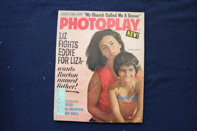 1964 AUGUST PHOTOPLAY MAGAZINE - ELIZABETH TAYLOR COVER - E 18600