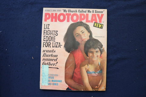 1964 AUGUST PHOTOPLAY MAGAZINE - ELIZABETH TAYLOR COVER - E 18600