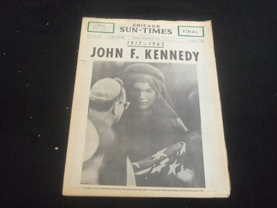1963 NOVEMBER 26 CHICAGO DAILY TIMES NEWSPAPER -JOHN F. KENNEDY FUNERAL- NP 5798