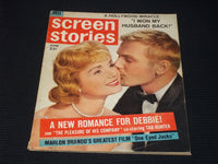 1961 JUNE SCREEN STORIES MAGAZINE - TAB HUNTER DEBBIE REYNOLDS COVER - E 14092