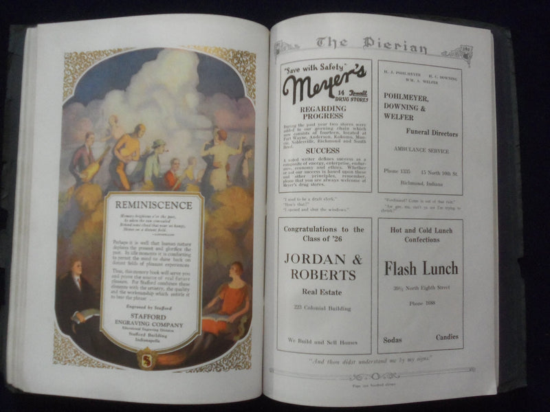 1926 PIERIAN MORTON HIGH SCHOOL YEARBOOK - RICHMOND, INDIANA - YB 1926A