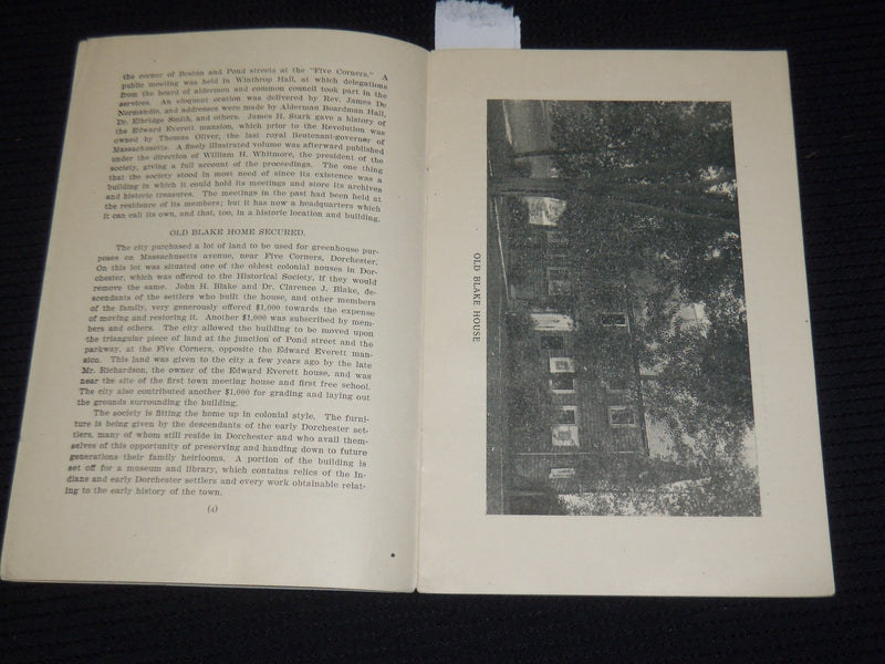 1907 PLACES IN DORCHESTER TO VISIT DURING ONE-HOME WEEK BY JAMES STARK - J 9886
