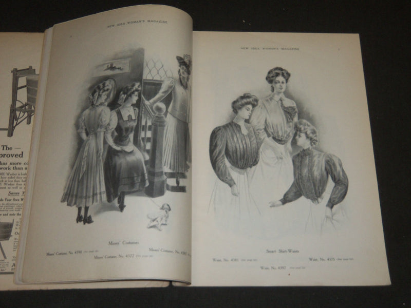 1907 MARCH NEW IDEA WOMAN'S MAGAZINE - COLOR FASHION - ILLUSTRATIONS - ST 254