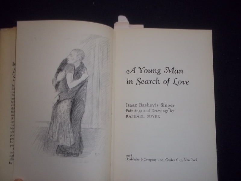 1978 A YOUNG MAN IN SEARCH OF LOVE HARDCOVER BOOK-ISAAC SINGER- 1ST ED.- KD 8152