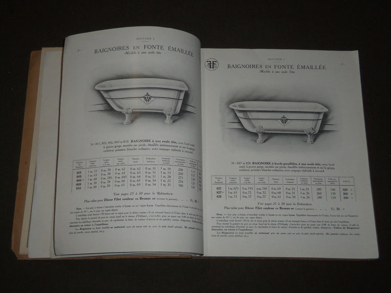 1920 FAVRE FRÈRES APPAREILS SANITAIRES FRENCH CATALOGUE - FR 736