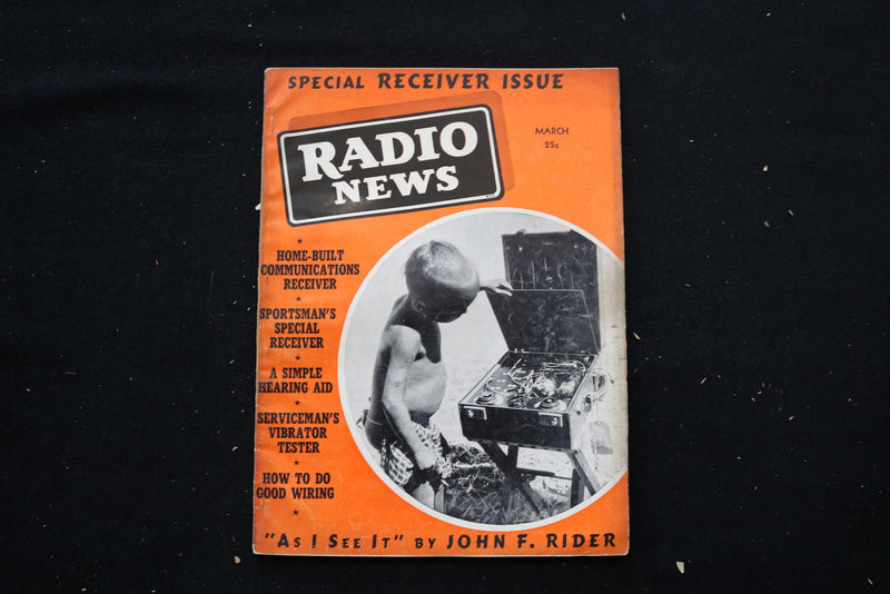 1939 MARCH RADIO NEWS MAGAZINE - SPECIAL RECEIVER ISSUE COVER - E 10589