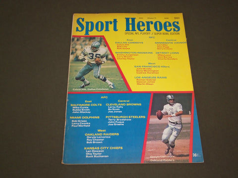 1971 WINTER SPORT HEROES MAGAZINE - CALVIN HILL AND DARYLE LAMONICA - SP 9755
