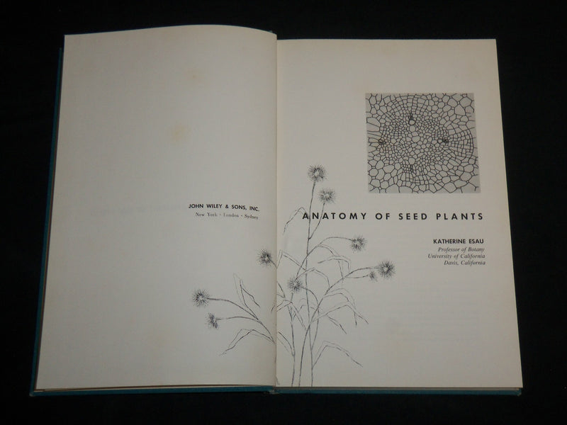 1966 ANATOMY OF SEED PLANTS HARDCOVER BOOK BY KATHERINE ESAU - KD 6949