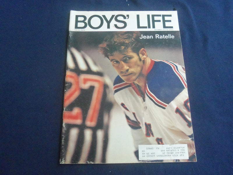 1972 DECEMBER BOYS' LIFE MAGAZINE - JEAN RATELLE COVER - SP 6481X