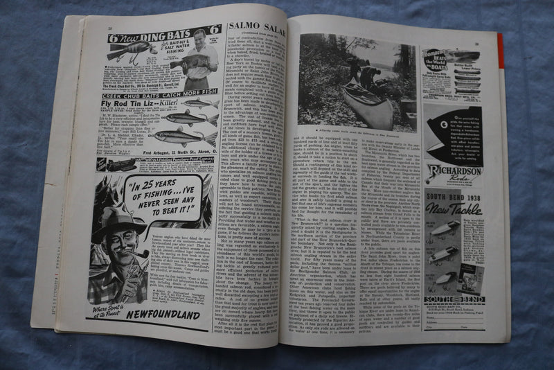 1938 MARCH OUTDOORS MAGAZINE - FISHING-HUNTING-DOGS-BOATING-CAMPING - ST 1001J