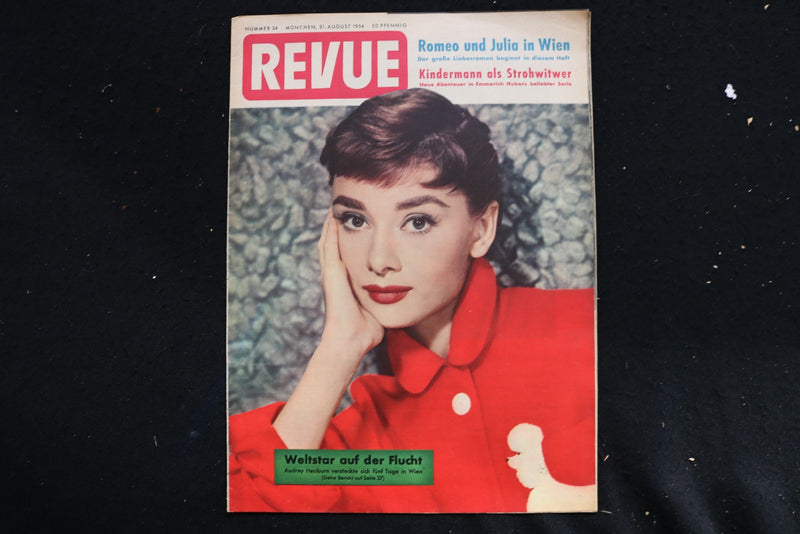 1954 AUGUST 21 REVUE MAGAZINE - AUDREY HEPBURN COVER - E 25841