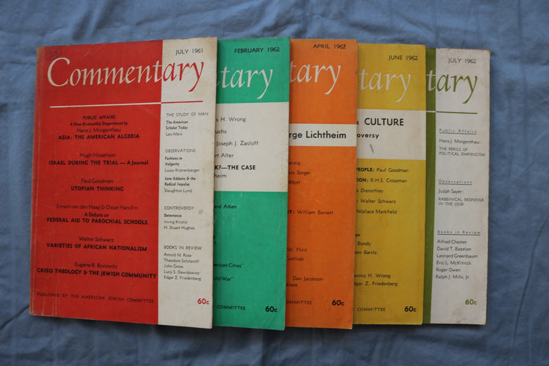 1961-1962 COMMENTARY MAGAZINE - LOT OF 5 - O 3862
