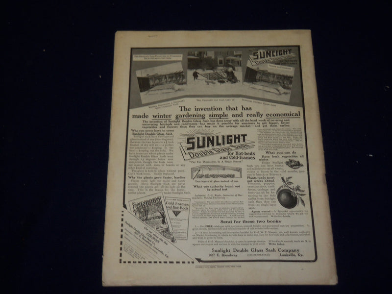 1910 NOVEMBER THE GARDEN MAGAZINE - NICE ILLUSTRATED COVER - SP 9835