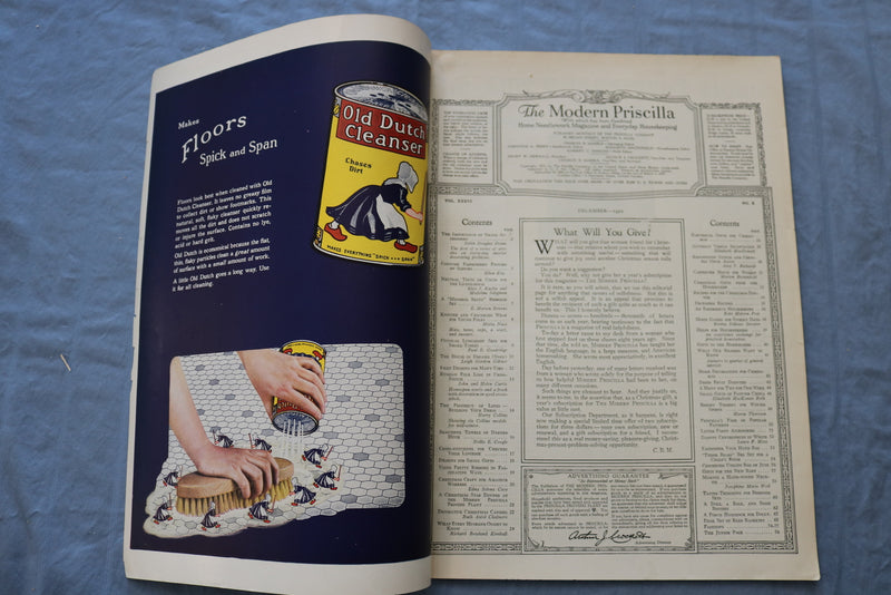 1922 DECEMBER THE MODERN PRISCILLA MAGAZINE - CHRISTMAS ISSUE - SP 4782V