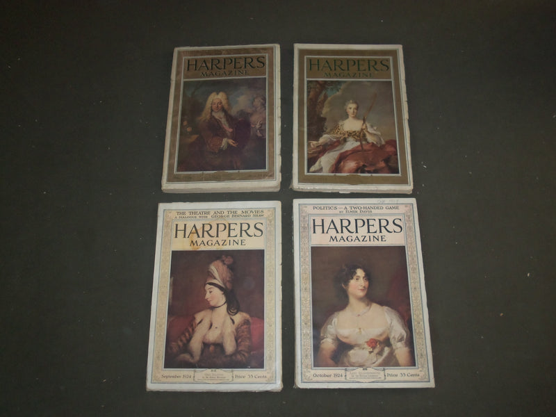 1924 HARPER'S MONTHLY MAGAZINE - LOT OF 8 - STORIES & ILLUSTRATIONS - WR 950B