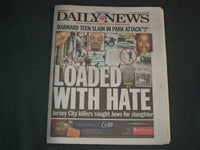 2019 DECEMBER 12 NEW YORK DAILY NEWS NEWSPAPER- JERSEY CITY KILLERS ANTI-SEMITIC