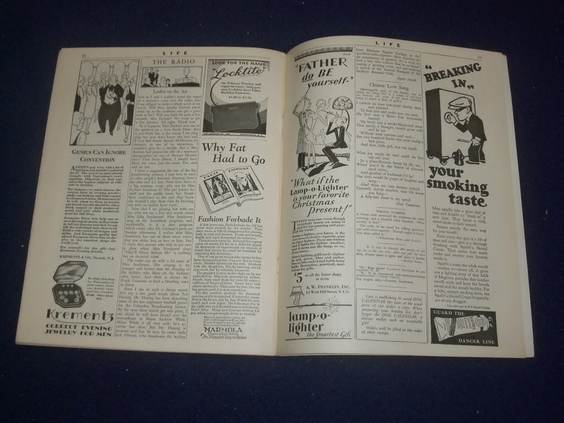 1928 NOVEMEBER 23 LIFE MAGAZINE - TAXI - ST 6418