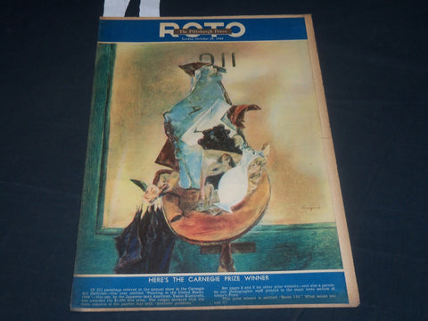1944 OCTOBER 29 THE PITTSBURGH PRESS SUNDAY ROTO SECTION - PRIZE WINNER- NP 4469
