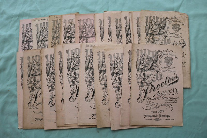 1900'S PROCTOR'S ALBANY THEATRE PROGRAMS - LOT OF 30 - O 3724