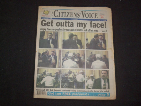 1998 SEPTEMBER 17 CITIZENS' VOICE-WILKES-BARRE, PA- FRANK CROSSIN SHOVES-NP 8300