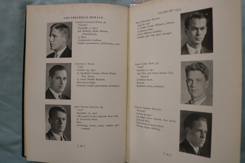 1933 THE FRESHMAN HERALD PRINCETON UNIVERSITY YEARBOOK - PRINCETON, NJ - YB 3582