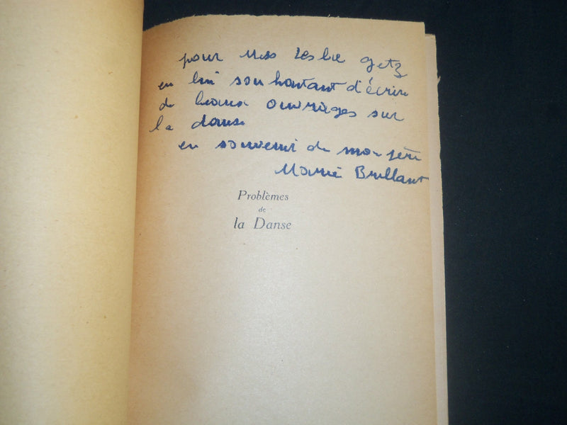 1953 PROBLEMES DE LA DANSE BOOK - LESLIE GETZ - BRILLANT INSCRIBED - KD 5718