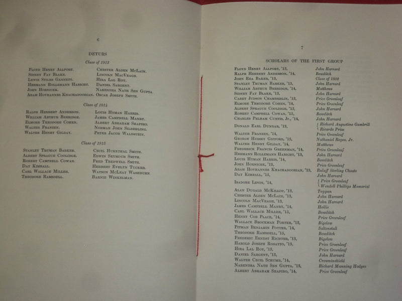 1912-1914 HARVARD UNIVERSTITY OFFICIAL REGISTER - LOT OF 5 - O 226J