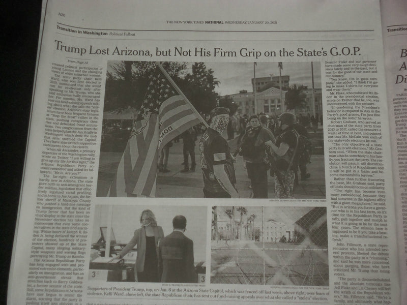 2021 JANUARY 20 NEW YORK TIMES - BIDEN PLAN GIVES 11 MILLION PATH TO CITIZENSHIP