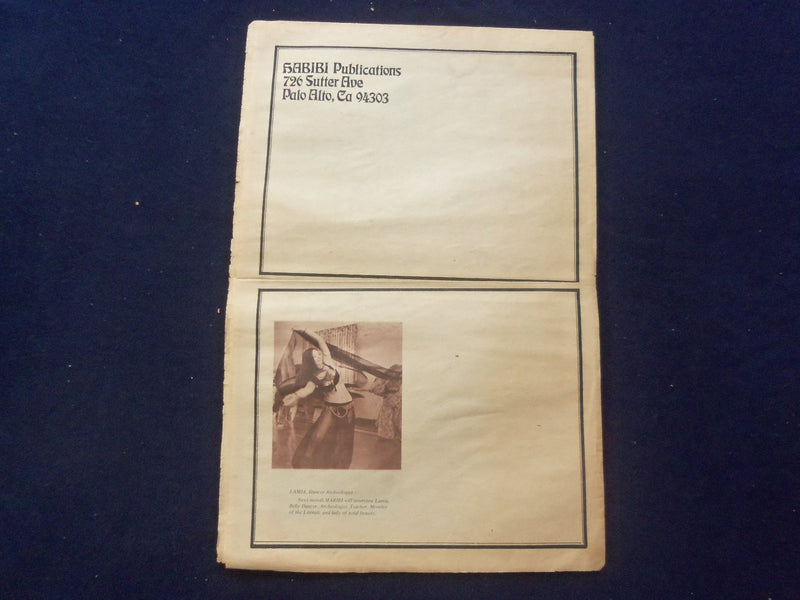 1974 OCTOBER HABIBI NEWSPAPER - VOLUME 1, NUMBER 1 -MIDDLE EASTERN DANCE-NP 6843