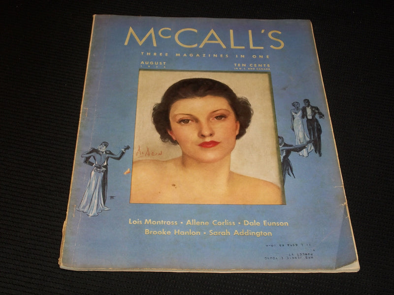 1936 AUGUST MCCALL'S MAGAZINE - NEYSA MCMEIN BEAUTIFUL FRONT COVER - E 1047