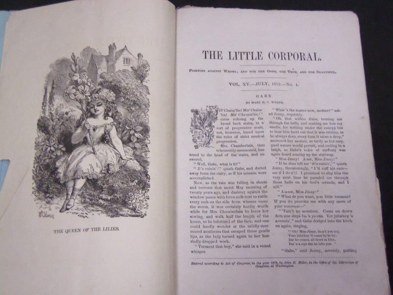 1870-1874 THE LITTLE CORPORAL MAGAZINE FOR BOYS & GIRLS LOT OF 32 - WR 379