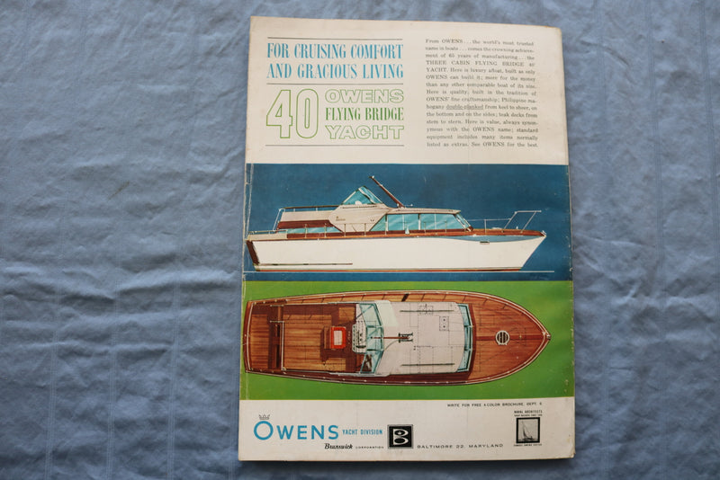 1961 APRIL YACHTING MAGAZINE - FITTING OUT ISSUE COVER - E 9434
