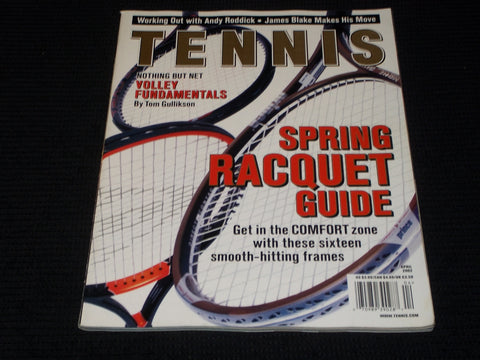 2002 APRIL TENNIS MAGAZINE - RACQUETS FRONT COVER - E 2278