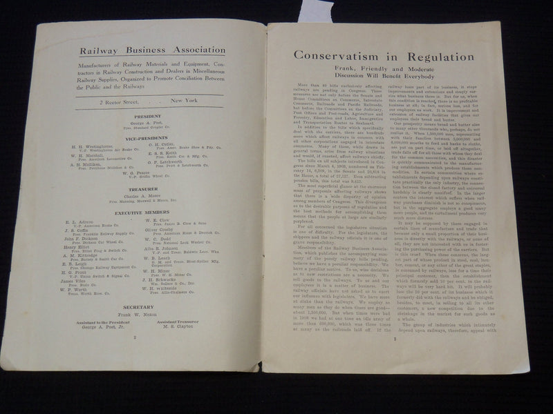 1910-1911 RAILWAY BUSINESS ASSOCIATION BULLETIN LOT OF 3 ISSUES - K 2109