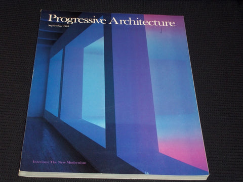 1983 SEPTEMBER PROGRESSIVE ARCHITECTURE MAGAZINE - INTERIORS COVER - E 4129