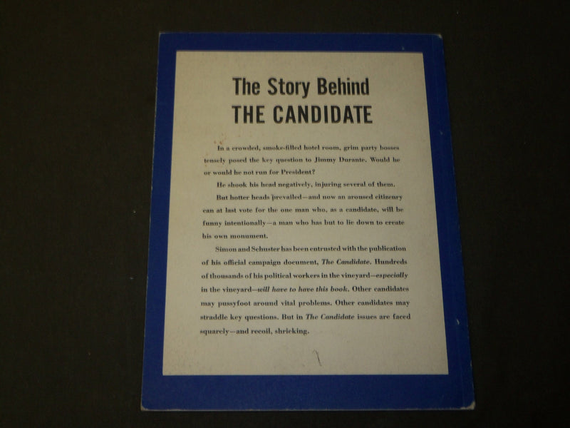 1952 THE CANDIDATE - JAMES DURANTE BOOK - PHOTOGRAPHIC INTERVIEW - J 3790