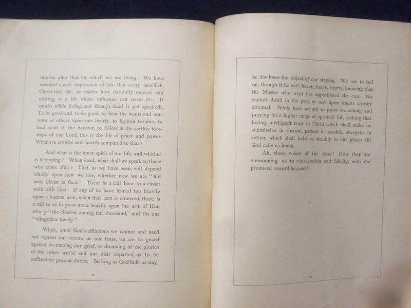 1877 ELOQUENCE OF A GODLY LIFE SERMON - REV. S. W. DANA SOFTCOVER BOOKLET- K 238