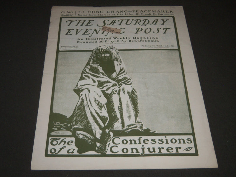 1900 OCTOBER 13 THE SATURDAY EVENING POST MAGAZINE - ILLUSTRATED COVER - SP 590