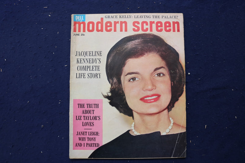 1962 JUNE MODERN SCREEN MAGAZINE - JACQUELINE KENNEDY COVER - E 17416