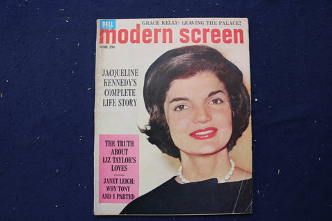 1962 JUNE MODERN SCREEN MAGAZINE - JACQUELINE KENNEDY COVER - E 17416