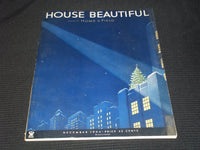 1934 DECEMBER HOUSE BEAUTIFUL MAGAZINE BEAUTIFUL FRONT COVER & PHOTOS - E 2765